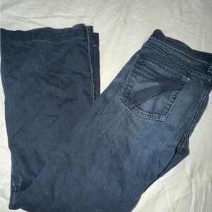 7 For All Mankind Dark Blue Flare Jeans